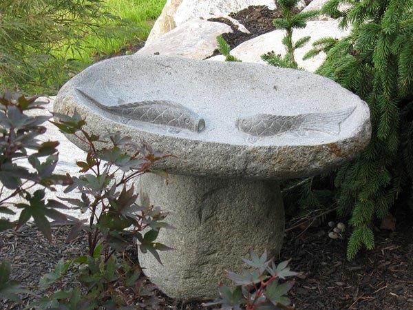 granite bird baths central maine